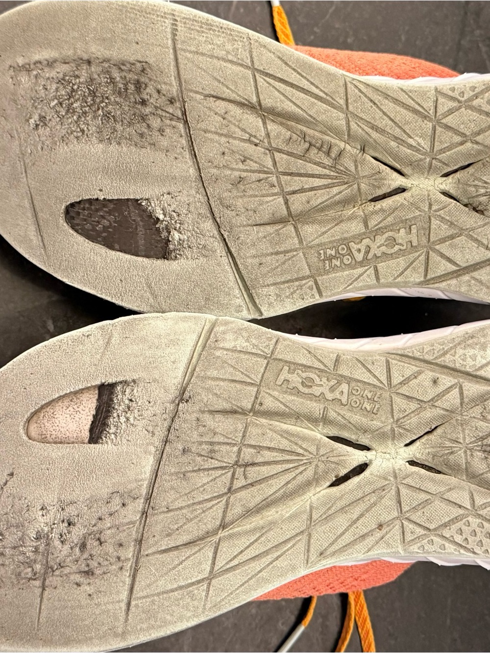 Hoka Carbon X 3 sneakers in the Radiant Yellow and Camellia colorway. - Picture 10 of 11